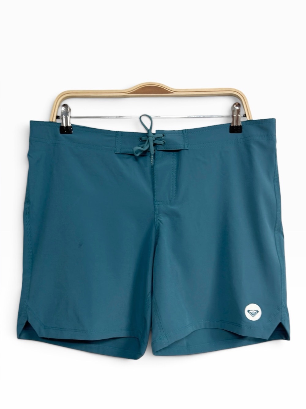 Roxy Teal Blue Boardshorts Womens XL Drawstring Stretch Swim Surf Beach Shorts